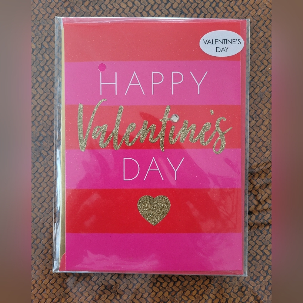 Valentine's Day Card with Gold Accents